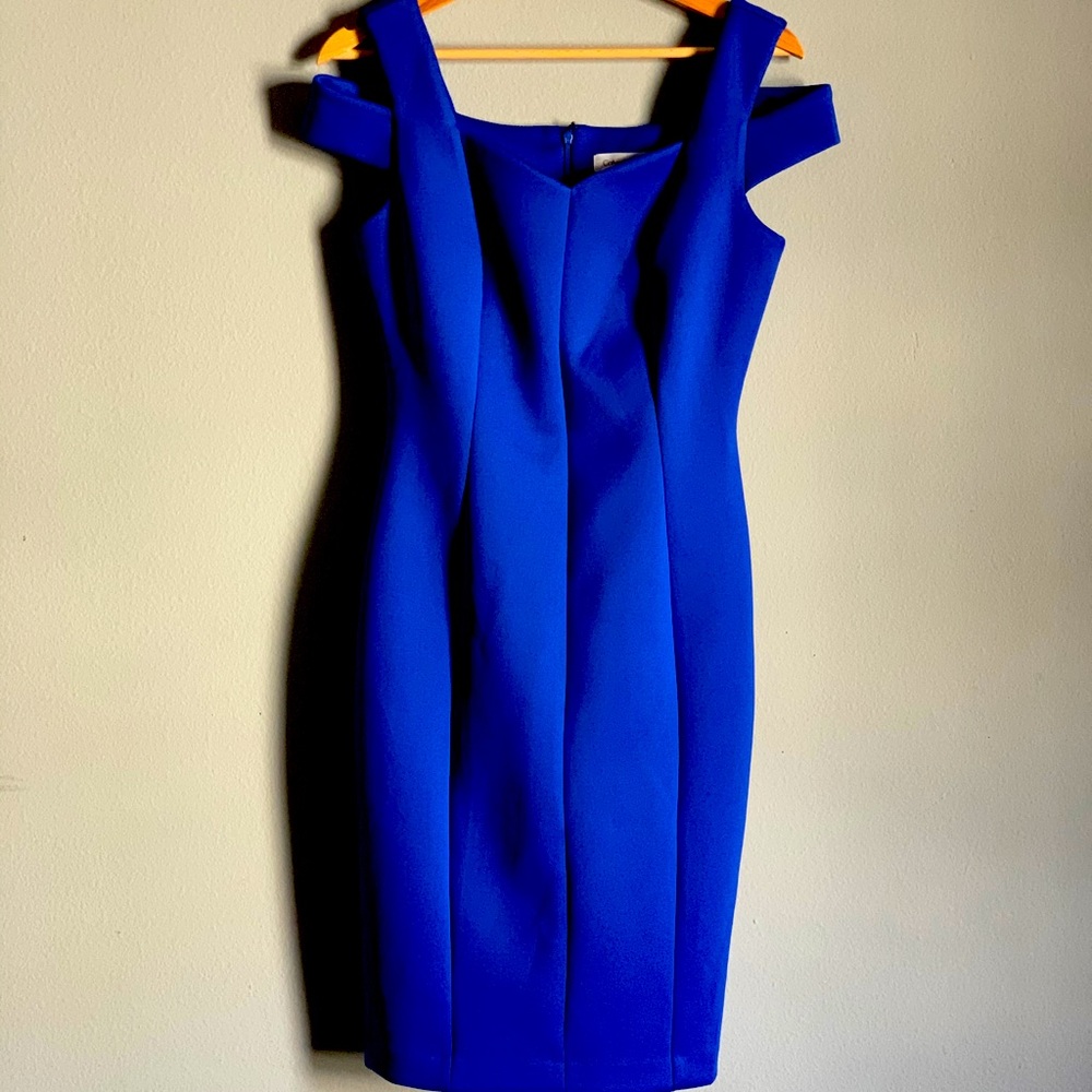 Like new! Gorgeous royal blue Calvin Klein dress